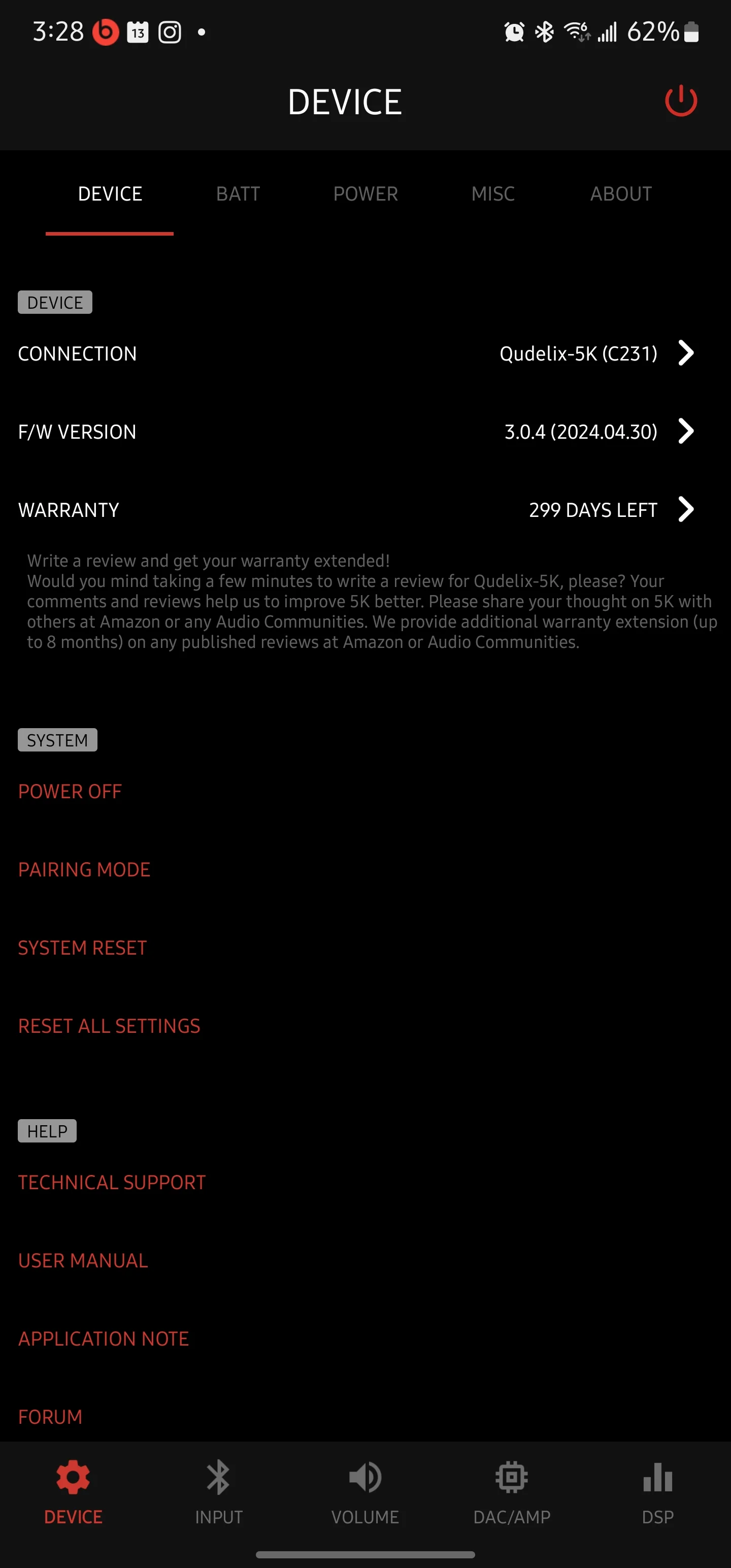 Qudelix-5K companion app